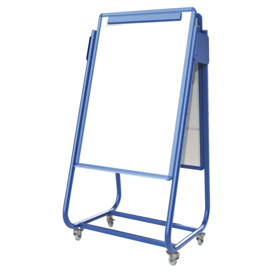 Mobile Magnetic Whiteboard Easel w/ Storage