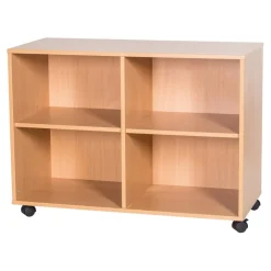 Mobile Open Storage Unit with Two Shelves