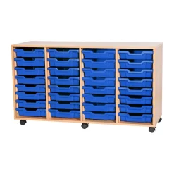 Mobile Quad Tray Storage Unit 32 Trays