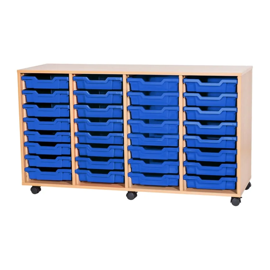 Mobile Quad Tray Storage Unit 32 Trays