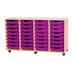 Mobile Quad Tray Storage Unit 32 Trays