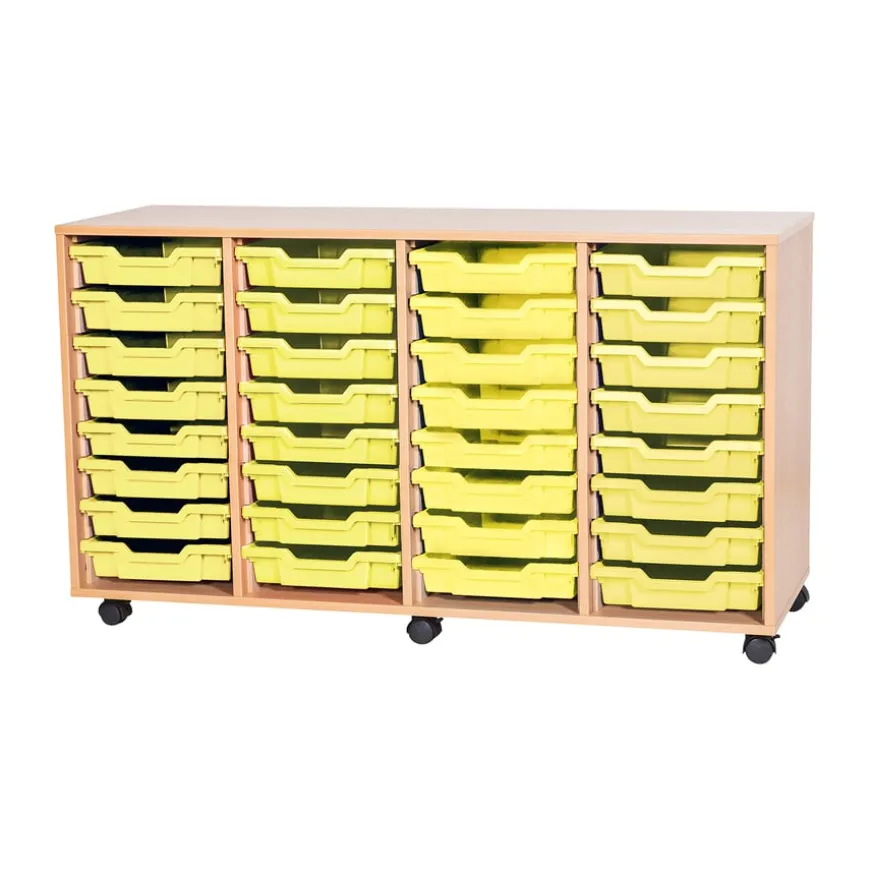 Mobile Quad Tray Storage Unit 32 Trays