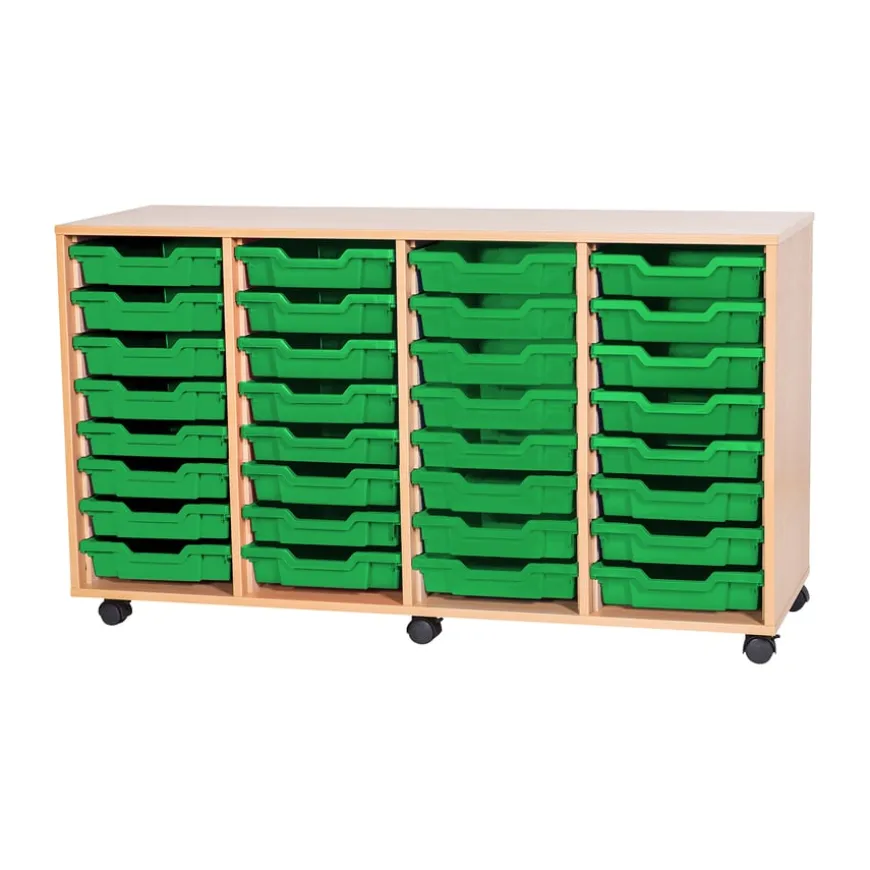 Mobile Quad Tray Storage Unit 32 Trays