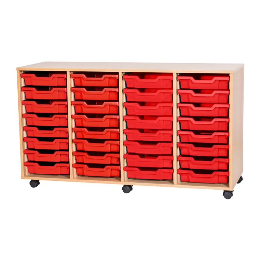 Mobile Quad Tray Storage Unit 32 Trays