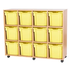 Mobile Quad Tray Storage Unit 12 Jumbo