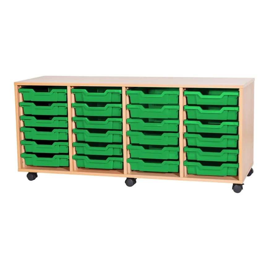 Mobile Quad Tray Storage Unit 24 Trays