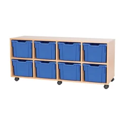 Mobile Quad Tray Unit 8 Extra Deep
