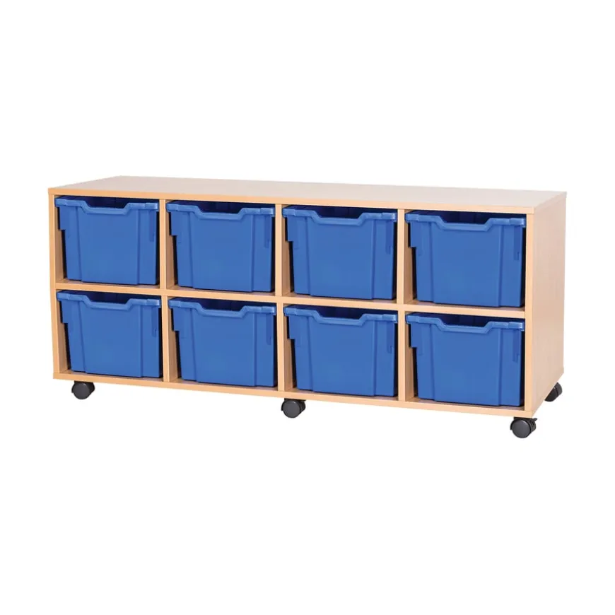 Mobile Quad Tray Unit 8 Extra Deep
