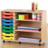Mobile Shelving and 8 Shallow Tray Unit