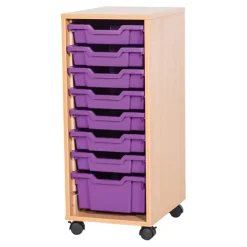 Mobile Single Column 7 Tray Unit
