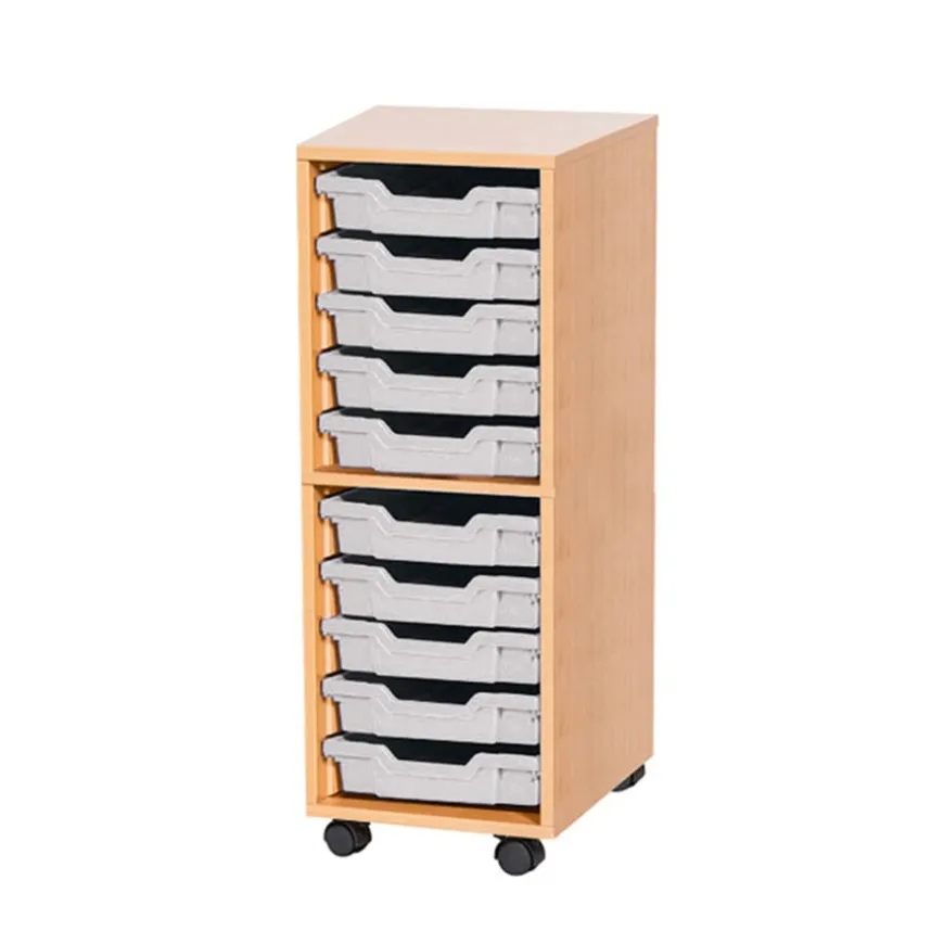 Mobile Single Tray Storage Unit 10 Trays