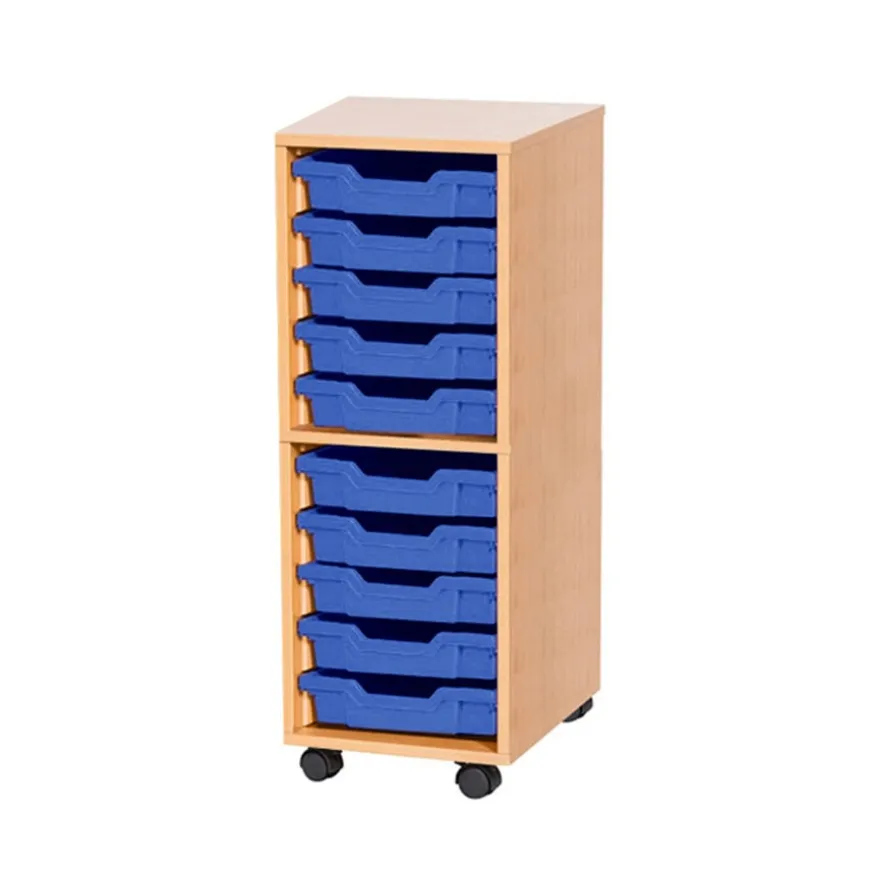 Mobile Single Tray Storage Unit 10 Trays