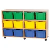 Mobile Tray Storage Unit 12 Extra Deep Tray Unit