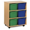 Mobile Tray Storage Unit W/ 6 Extra Deep Trays