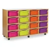Mobile Tray Storage Unit With 16 Deep Trays