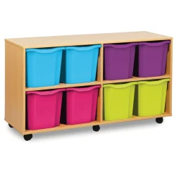 Mobile Tray Storage Unit With 8 Jumbo Trays