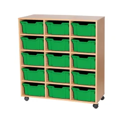 Mobile Triple Tray Storage Unit 15 Deep
