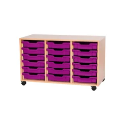 Mobile Triple Tray Storage Unit 18 Trays