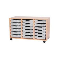 Mobile Triple Tray Storage Unit 18 Trays