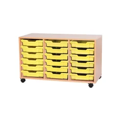 Mobile Triple Tray Storage Unit 18 Trays