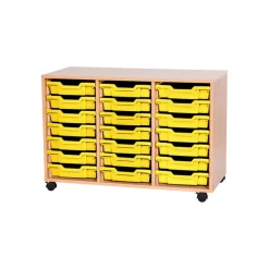 Mobile Triple Tray Storage Unit 21 Trays