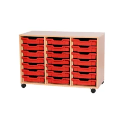 Mobile Triple Tray Storage Unit 21 Trays