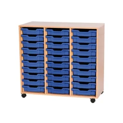 Mobile Triple Tray Storage Unit 30 Trays
