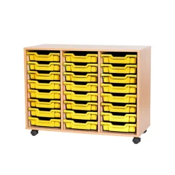 Mobile Triple Tray Storage Unit 24 Trays