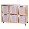 Mobile Triple Tray Storage Unit 6 Jumbo