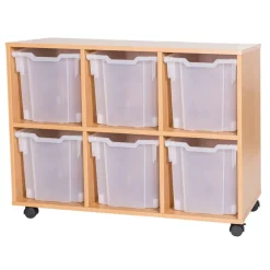 Mobile Triple Tray Storage Unit 6 Jumbo