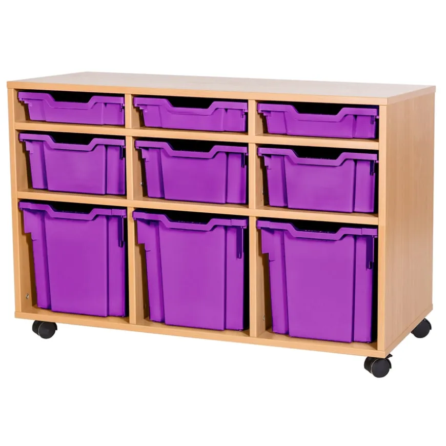 Mobile Triple Tray Unit Combination 9