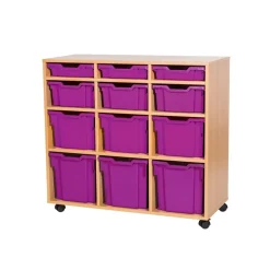 Mobile Triple Tray Unit Combination 12