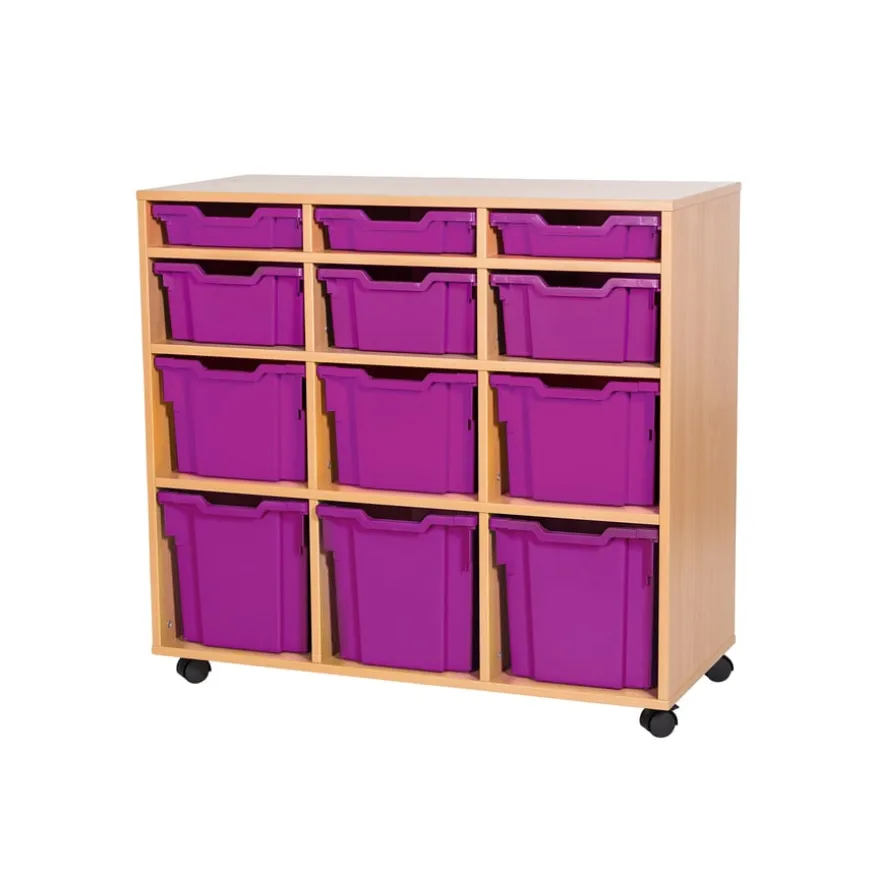 Mobile Triple Tray Unit Combination 12