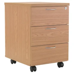 Mobile Wooden Desk Pedestals