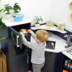 Modern Living Corner Packaway Kitchen Navy