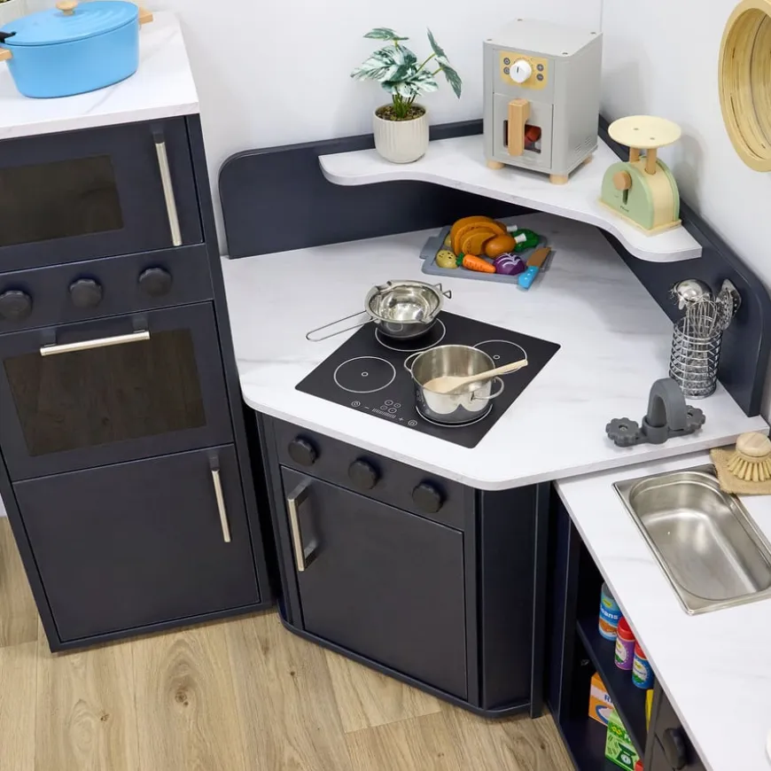 Modern Living Corner Packaway Kitchen Navy