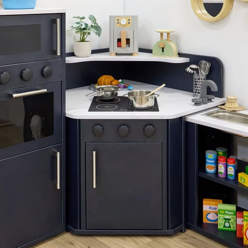 Modern Living Corner Packaway Kitchen Navy