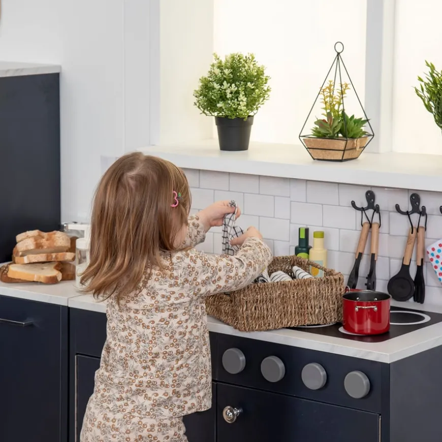 Modern Living Sink and Hob Unit Navy