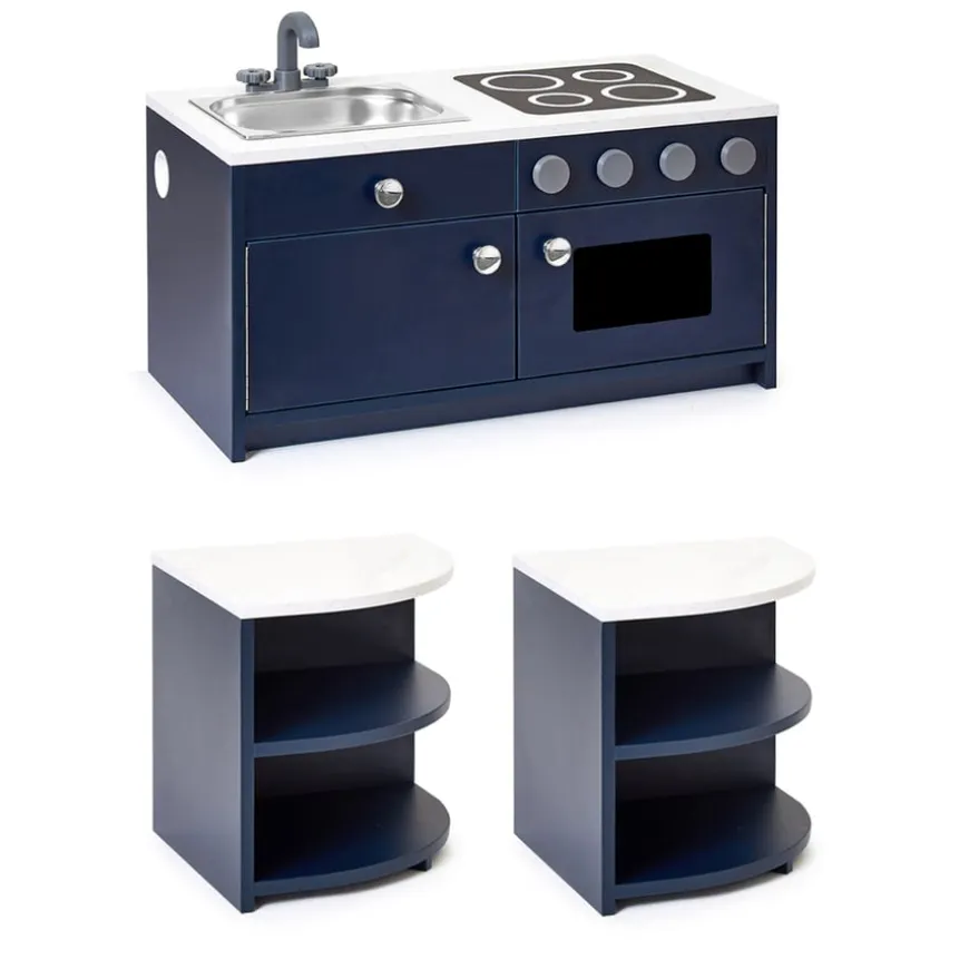Modern Living Toddler Kitchen Set Navy 3 Piece