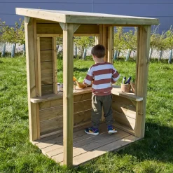 Modern Outdoor Role Play Wooden Kiosk