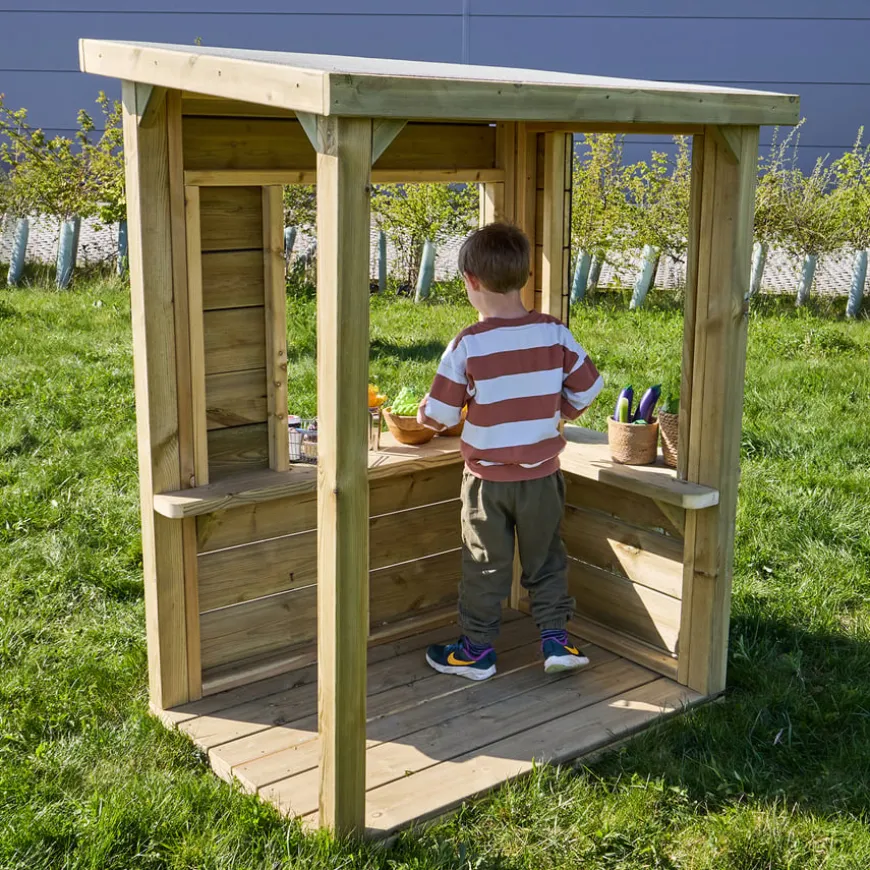 Modern Outdoor Role Play Wooden Kiosk