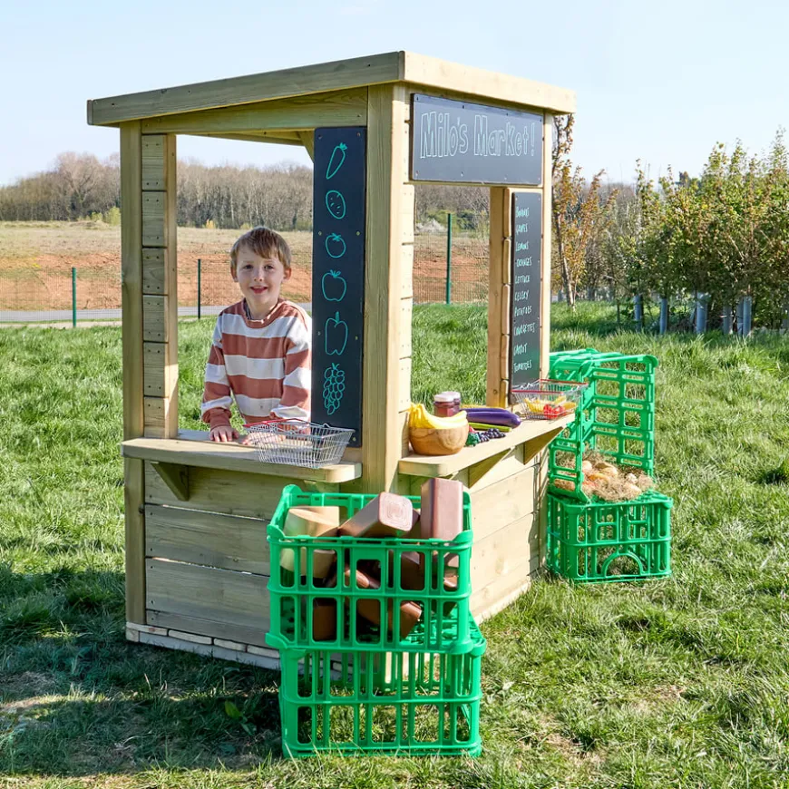 Modern Outdoor Role Play Wooden Kiosk