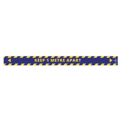 2M Social Distancing Strip Floor Stickers 5pk