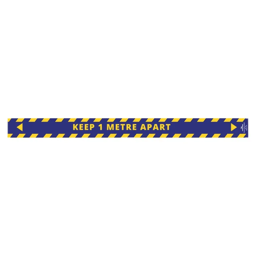 2M Social Distancing Strip Floor Stickers 5pk