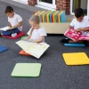 Multicoloured Square Cushions and Trolley 32pk