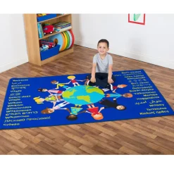 Multicultural Welcome Languages Carpet 2m x 1.3m