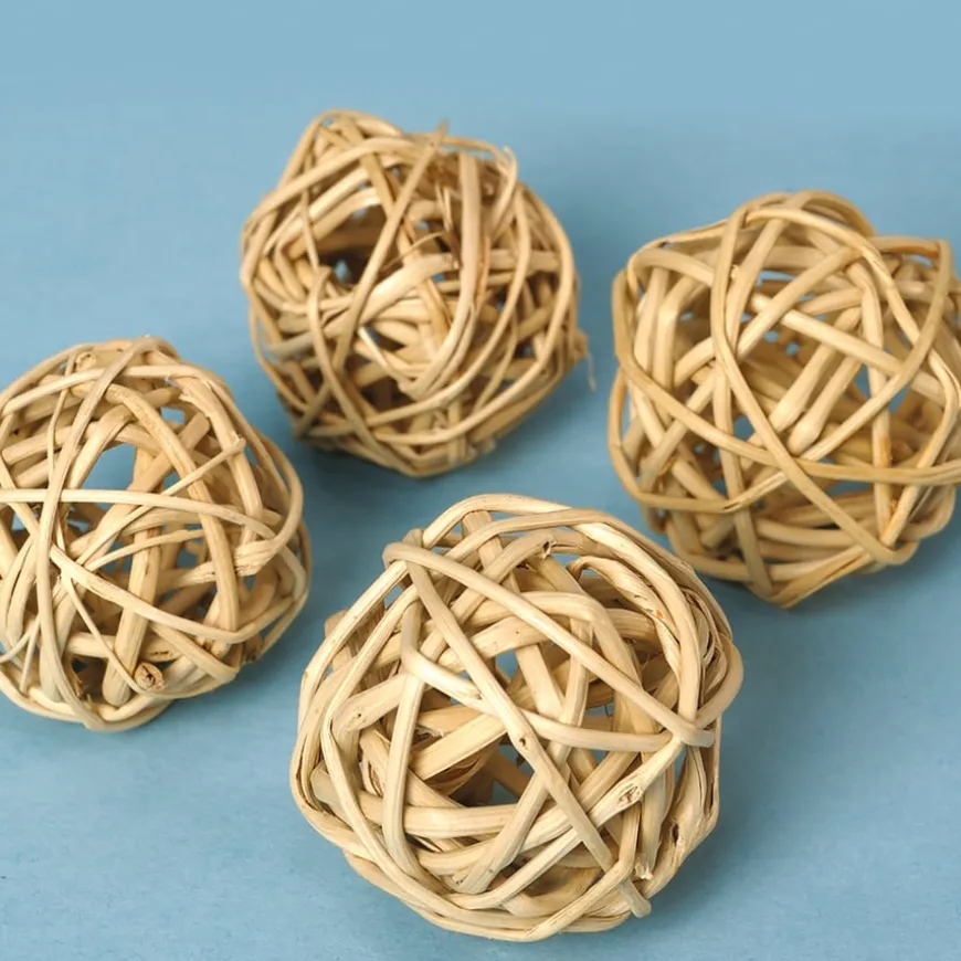Natural Willow Balls 4pk