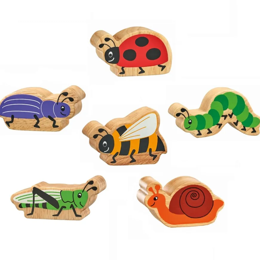 Natural Wooden Small World Insect Collection 6pcs