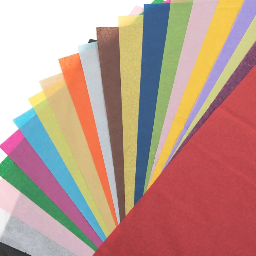 Non Bleed Tissue Paper Rolls Assorted 24pk
