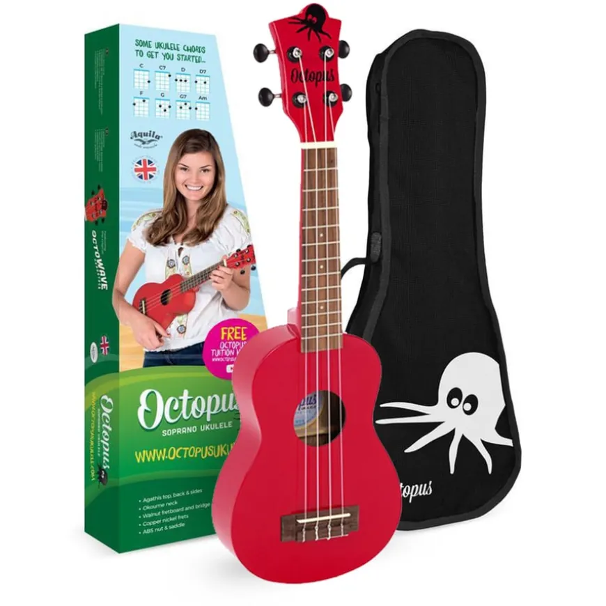 Octopus Soprano Ukulele Assorted 12pk